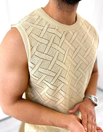T-Shirt Nefes Alabilen Terletmez Fileli Kolsuz Tişört Oversize Tshirt Sıfır Kol Tişört