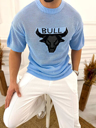 T-Shirt Nefes Alabilen Terletmez Pamuklu Fileli Tişört Oversize Tshirt Bull