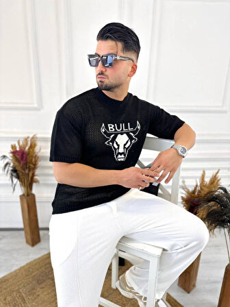 T-Shirt Nefes Alabilen Terletmez Pamuklu Fileli Tişört Oversize Tshirt Bull