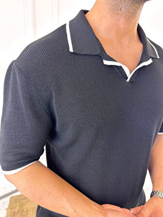 Tişört Terletmez Pamuklu T-Shirt Yumuşak Dokulu Oversize Tshirt Polo Yaka Rahat Kesim Tişört
