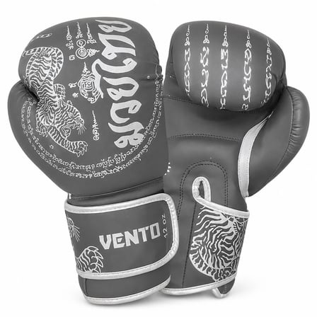 Vento Tiger Boks ve Kick-Boks Eldiveni Siyah Gümüş