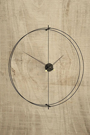 TimeLock XXL 80 Cm Siyah Modern Dekoratif Metal Duvar Saati