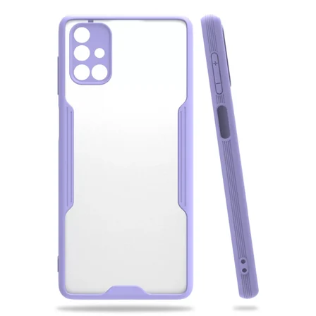 Newface Samsung Galaxy M51 Kılıf Platin Silikon - Lila