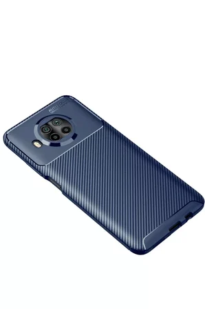 Newface Xiaomi Mi 10T Lite Kılıf Auto Focus Karbon Kapak - Lacivert
