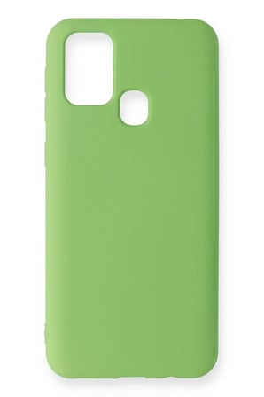 Newface Samsung Galaxy M31 Kılıf Nano içi Kadife Silikon - Yeşil