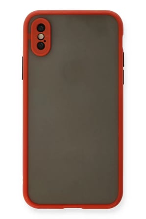 Newface Apple iPhone X Kılıf Montreal Silikon Kapak - Kırmızı