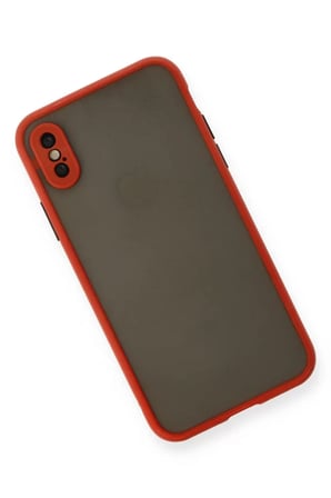 Newface Apple iPhone X Kılıf Montreal Silikon Kapak - Kırmızı