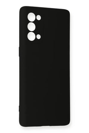Newface Oppo Reno 5 Pro Kılıf Nano içi Kadife Silikon - Siyah