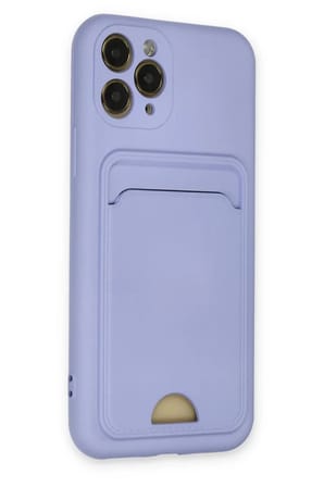 Newface Apple iPhone 11 Pro Kılıf Kelvin Kartvizitli Silikon - Lila