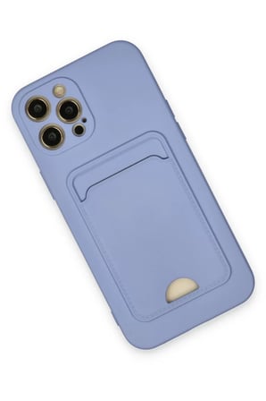 Newface Apple iPhone 12 Pro Max Kılıf Kelvin Kartvizitli Silikon - Lila