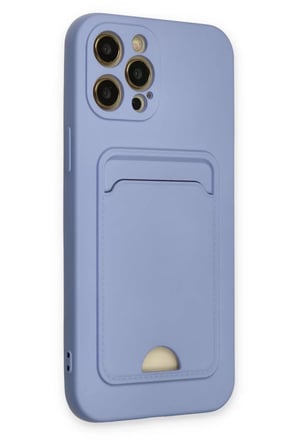 Newface Apple iPhone 12 Pro Max Kılıf Kelvin Kartvizitli Silikon - Lila