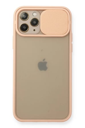 Newface Apple iPhone 11 Pro Kılıf Palm Buzlu Kamera Sürgülü Silikon - Pembe