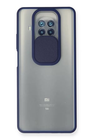 Newface Xiaomi Mi 10T Lite Kılıf Palm Buzlu Kamera Sürgülü Silikon - Lacivert