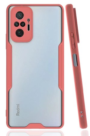 Newface Xiaomi Redmi Note 10 Pro Kılıf Platin Silikon - Pembe