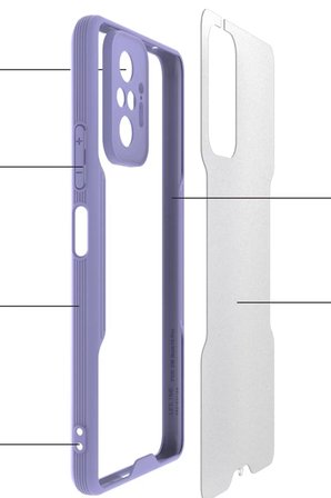 Newface Xiaomi Redmi Note 10 Pro Kılıf Platin Silikon - Pembe