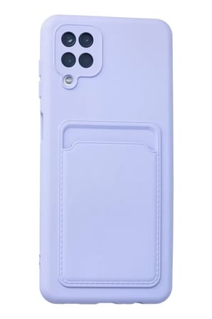 Newface Samsung Galaxy A12 Kılıf Kelvin Kartvizitli Silikon - Lila