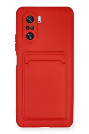 Newface Xiaomi Mi 11i Kılıf Kelvin Kartvizitli Silikon - Kırmızı