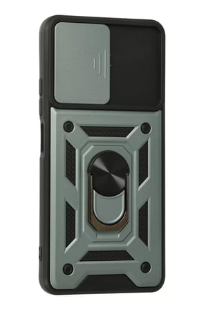 Newface Xiaomi Poco F3 Kılıf Pars Lens Yüzüklü Silikon - Yeşil
