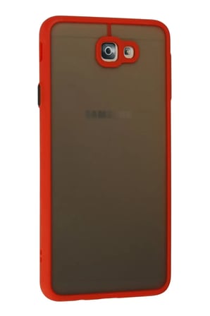 Newface Samsung Galaxy J7 Prime Kılıf Montreal Silikon Kapak - Kırmızı