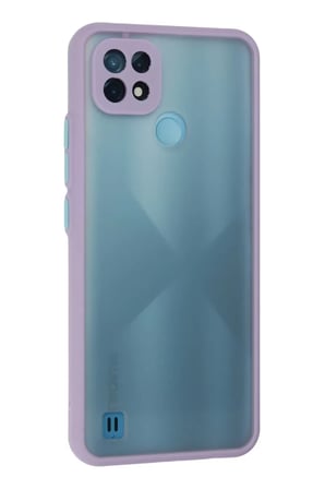 Newface Realme C21 Kılıf Montreal Silikon Kapak - Mor