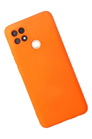 Newface Oppo A15 Kılıf Nano içi Kadife Silikon - Turuncu
