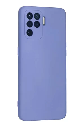 Newface Oppo Reno 5 Lite Kılıf Nano içi Kadife Silikon - Lila