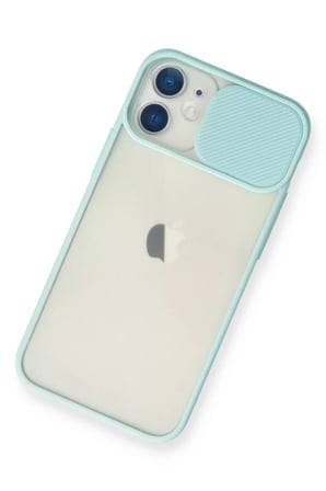 Newface Apple iPhone 11 Kılıf Palm Buzlu Kamera Sürgülü Silikon - Turkuaz