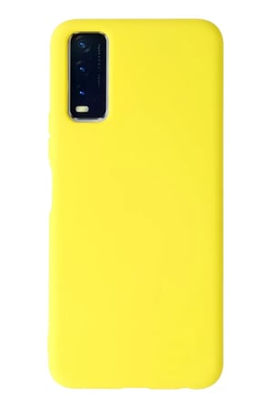 Newface Vivo Y11S Kılıf Nano içi Kadife Silikon - Sarı