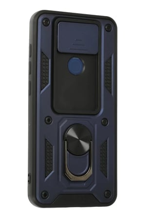 Newface Xiaomi Redmi Note 9 Kılıf Pars Lens Yüzüklü Silikon - Lacivert