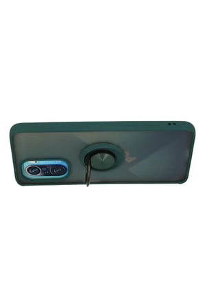 Newface Xiaomi Redmi K40 Kılıf Montreal Yüzüklü Silikon Kapak - Yeşil
