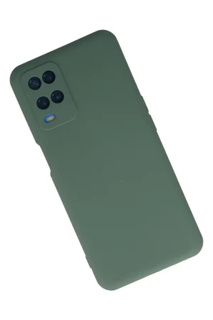 Newface Oppo A54 4G Kılıf Nano içi Kadife Silikon - Koyu Yeşil