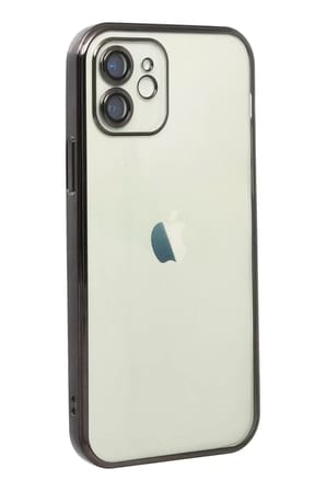 Newface Apple iPhone 12 Kılıf Razer Lensli Silikon - Siyah