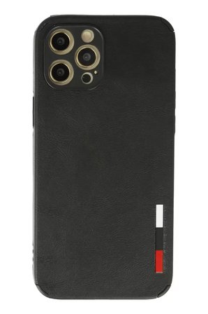 Newface Apple iPhone 12 Pro Kılıf Loop Deri Silikon - Siyah