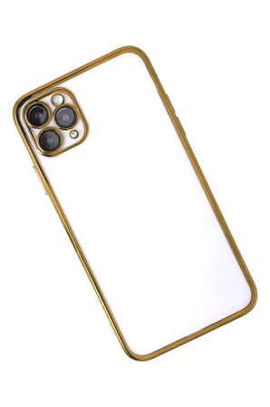 Newface Apple iPhone 11 Pro Max Kılıf Razer Lensli Silikon - Gold