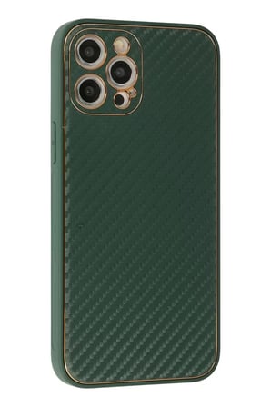 Newface Apple iPhone 12 Pro Kılıf Coco Karbon Silikon - Yeşil