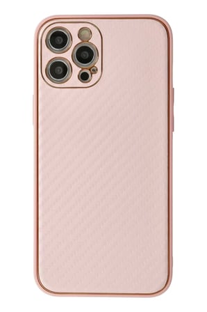 Newface Apple iPhone 12 Pro Max Kılıf Coco Karbon Silikon - Pembe