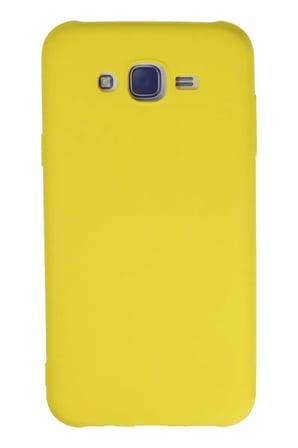 Newface Samsung Galaxy J7 Kılıf Nano içi Kadife Silikon - Sarı