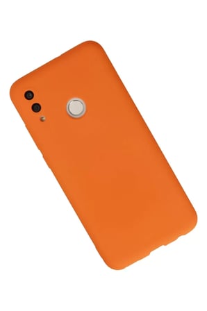 Newface Huawei P Smart 2019 Kılıf Nano içi Kadife Silikon - Turuncu