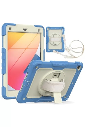 Newface Apple iPad 5 Air 9.7 Kılıf Strap New Tablet Kapak - Mavi