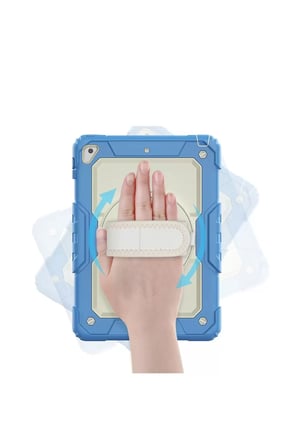 Newface Apple iPad 5 Air 9.7 Kılıf Strap New Tablet Kapak - Mavi