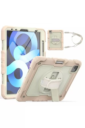 Newface Apple iPad Pro 11 (2020) Kılıf Strap New Tablet Kapak - Pembe