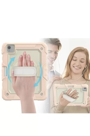 Newface Apple iPad Pro 11 (2020) Kılıf Strap New Tablet Kapak - Pembe