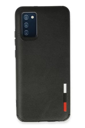 Newface Samsung Galaxy A03S Kılıf Loop Deri Silikon - Siyah