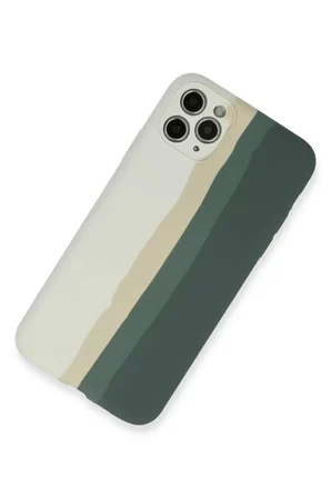 Newface Apple iPhone 11 Pro Kılıf Ebruli Lansman Silikon - Beyaz-Gri