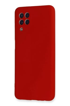 Newface Samsung Galaxy A22 Kılıf Nano içi Kadife Silikon - Kırmızı