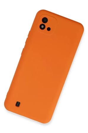 Newface Realme C11 2021 Kılıf Nano içi Kadife Silikon - Turuncu
