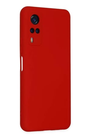 Newface Vivo Y53S Kılıf Nano içi Kadife Silikon - Kırmızı