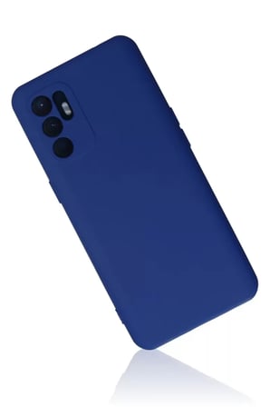 Newface Oppo Reno 6 Kılıf Nano içi Kadife Silikon - Mavi