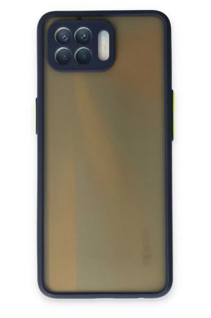 Newface Oppo Reno 4 Lite Kılıf Montreal Silikon Kapak - Lacivert