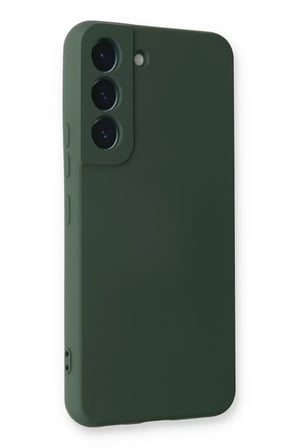 Newface Samsung Galaxy S22 Plus Kılıf Nano içi Kadife Silikon - Koyu Yeşil